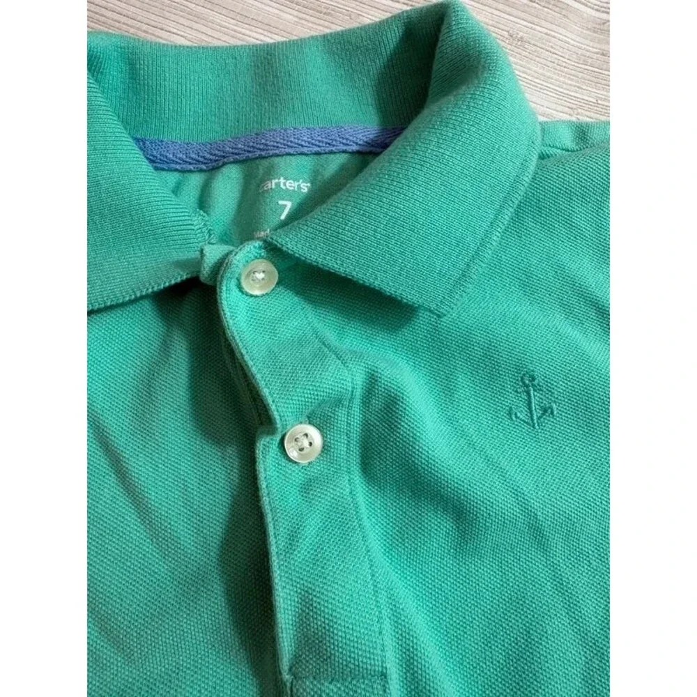Carters 7 short sleeve polo with anchor